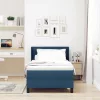 Boxspring ágy matraccal Kék 90 x 200 cm Szövet és Mérnöki Fa