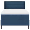 Boxspring ágy matraccal Kék 90 x 200 cm Szövet és Mérnöki Fa