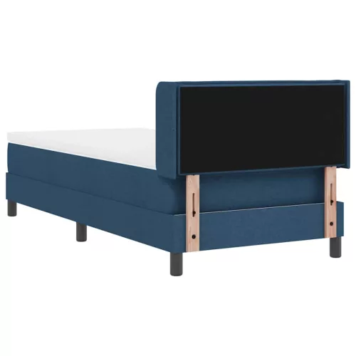 Boxspring ágy matraccal Kék 90 x 200 cm Szövet és Mérnöki Fa