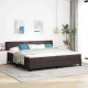 Boxspring ágy matraccal Sötét Barna 200 x 200 cm
