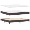 Boxspring ágy matraccal Sötét Barna 200 x 200 cm