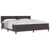 Boxspring ágy matraccal Sötét Barna 200 x 200 cm