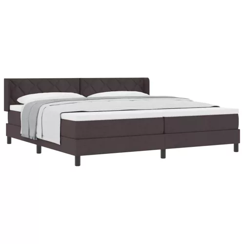 Boxspring ágy matraccal Sötét Barna 200 x 200 cm