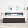 Boxspring ágy matraccal Sötét Barna 200 x 200 cm