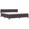 Boxspring ágy matraccal Sötét Barna 200 x 200 cm