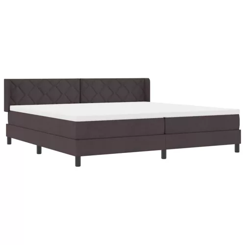 Boxspring ágy matraccal Sötét Barna 200 x 200 cm