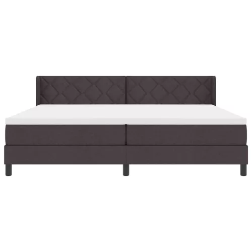 Boxspring ágy matraccal Sötét Barna 200 x 200 cm