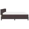 Boxspring ágy matraccal Sötét Barna 200 x 200 cm