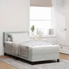 Box Spring ágy matraccal fekete 100x200 cm bársonyos matraccal