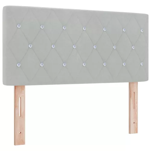 Box Spring ágy matraccal fekete 100x200 cm bársonyos matraccal