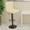 Krémszínű szövet bárszék
