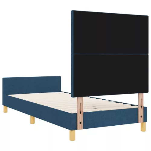 Ágykeret fejtámlával Kék 100 x 200 cm szövet