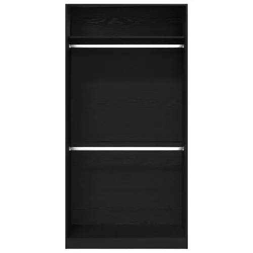 Ruhásszekrény polcokkal Musta tammi 100 x 50 x 200 cm Faanyag