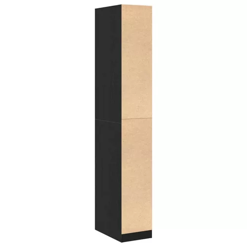 Ruhásszekrény polcokkal Musta tammi 30 x 50 x 200 cm Faanyag