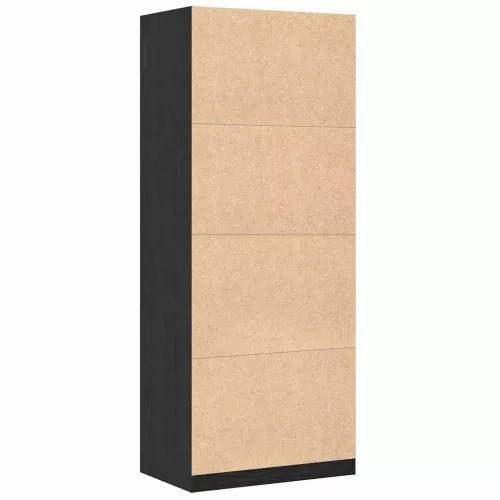 Ruhásszekrény polcokkal Musta tammi 80 x 50 x 200 cm Faanyag
