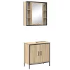 Fürdőszoba bútor szett 2 pcs Barna 60 x 30 x 60 cm Faanyag