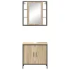 Fürdőszoba bútor szett 2 pcs Barna 60 x 30 x 60 cm Faanyag