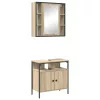 Fürdőszoba bútor szett 2 pcs Barna 60 x 30 x 60 cm Faanyag