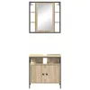Fürdőszoba bútor szett 2 pcs Barna 60 x 30 x 60 cm Faanyag