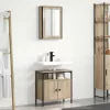 Fürdőszoba bútor szett 2 pcs Barna 60 x 30 x 60 cm Faanyag