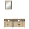 Fürdőszoba bútor szett 3 pcs Barna 80 x 30 x 60 cm Faanyag