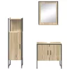 Fürdőszoba bútor szett 3 pcs Barna 60 x 33 x 60 cm Faanyag