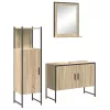 Fürdőszoba bútor szett 3 pcs Barna 33 x 33 x 120.5 cm Faanyag