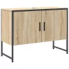 Fürdőszoba bútor szett 3 pcs Barna 33 x 33 x 120.5 cm Faanyag