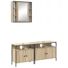 Fürdőszobai Szekrény Szett 3 pcs sonoma tölgy 80 x 30 x 60 cm