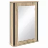 Fürdőszoba bútor szett 3 pcs Barna 33 x 33 x 120.5 cm Faanyag