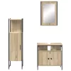 Fürdőszoba bútor szett 3 pcs Barna 33 x 33 x 120.5 cm Faanyag