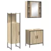 Fürdőszoba bútor szett 3 pcs Barna 60 x 30 x 60 cm Faanyag