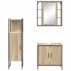 Fürdőszoba bútor szett 3 pcs Barna 60 x 30 x 60 cm Faanyag