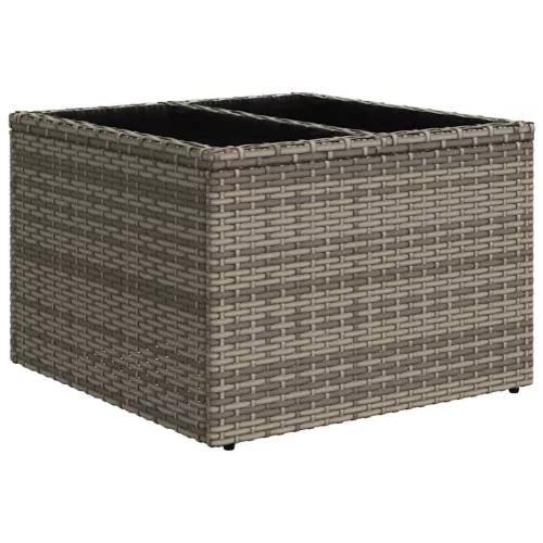 Kerti Kanapé Szett 6 pcs Szürke Poli rattan