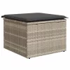 Kerti Kanapé Szett párnával 5 pcs Világosszürke Poli rattan