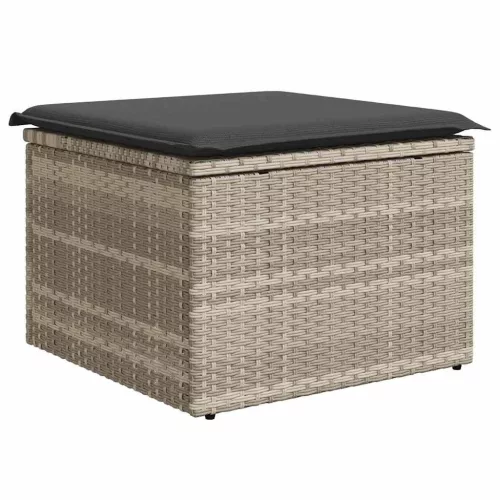 Kerti Kanapé Szett párnával 5 pcs Világosszürke Poli rattan