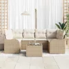 Kerti Kanapé Szett 7 pcs Bézs 55 x 55 x 37 cm Poli rattan