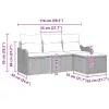 Kerti Kanapé Szett párnával 4 pcs Barna Poli rattan