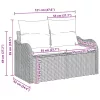Kerti Kanapé Szett párnával 4 pcs Barna Poli rattan