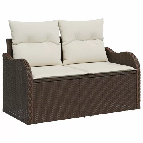 Kerti Kanapé Szett párnával 6 pcs Barna Poli rattan