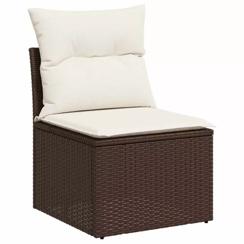 Kerti Kanapé Szett párnával 6 pcs Barna Poli rattan