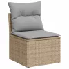 Kerti Kanapé Szett párnával 9 pcs Bézs Poli rattan