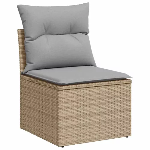 Kerti Kanapé Szett párnával 9 pcs Bézs Poli rattan