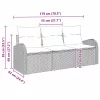 Kerti Kanapé Szett párnával 3 pcs Bézs Poli rattan