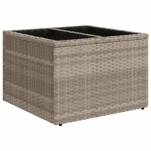 Kerti Kanapé Szett párnával 5 pcs Világosszürke Poli rattan