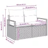 Kerti Kanapé Szett 5 pcs Bézs Poli rattan