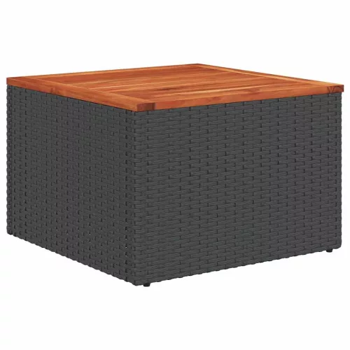 Kerti Kanapé Szett párnával 7 pcs Fekete Poli rattan