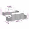 Kerti Kanapé Szett párnával 7 pcs Fekete Poli rattan