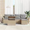 Kerti Kanapé Szett párnával 6 pcs Bézs Poli rattan