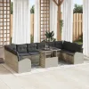 Kerti Kanapé Szett 11 pcs Világosszürke 100 x 55 x 73 cm
